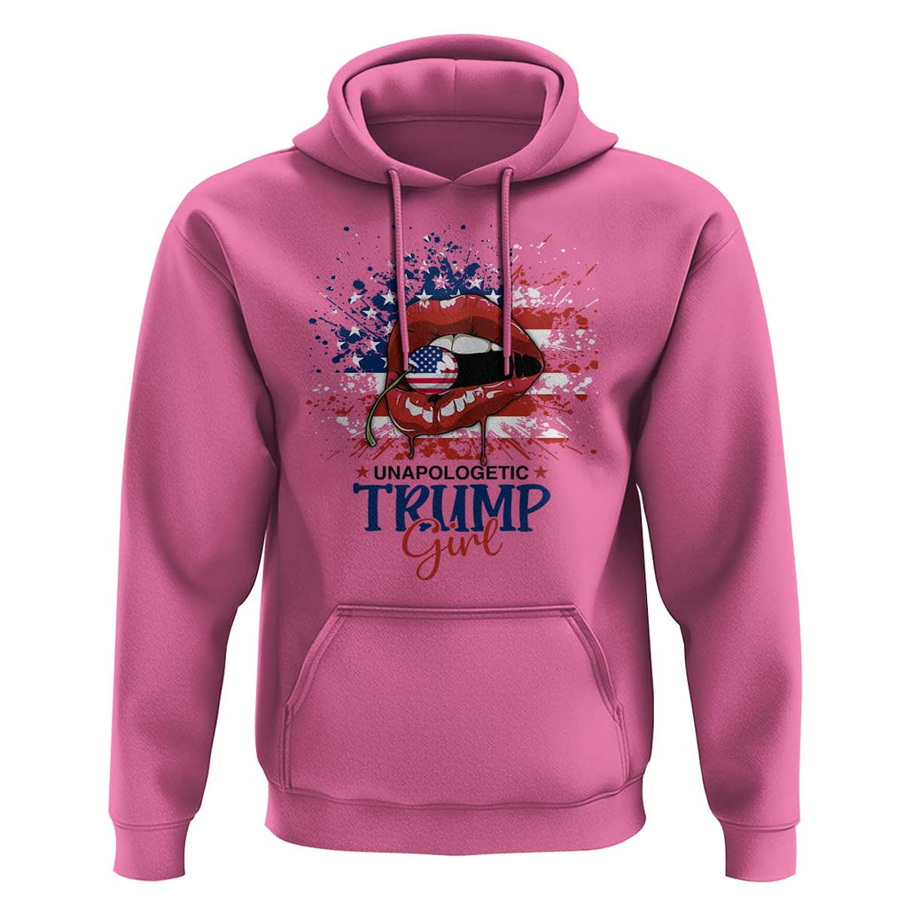 Unapologetic Trump Girl Hoodie Red Lips Cherry American Flag TS11 Azalea Print Your Wear