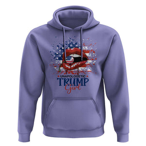 Unapologetic Trump Girl Hoodie Red Lips Cherry American Flag TS11 Violet Print Your Wear