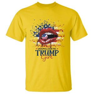 Unapologetic Trump Girl T Shirt Red Lips Cherry American Flag TS11 Daisy Print Your Wear