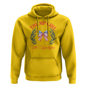Trump Girl No Apologies Hoodie Coquette American Flag Patriotic Bow TS11 Daisy Print Your Wear