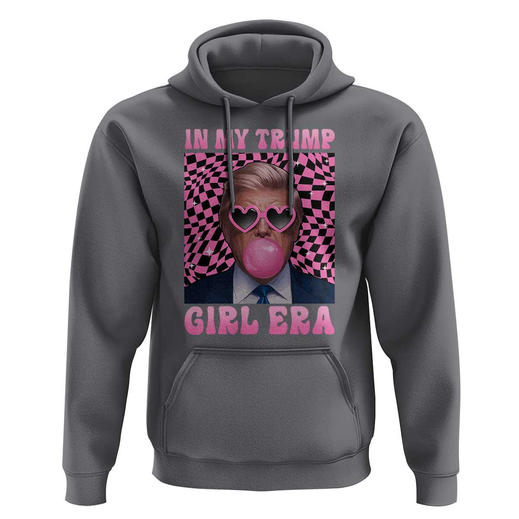 In My Trump Girl Era Hoodie Retro Groove Pink Bubble Gum Glasses TS11 Charcoal Print Your Wear