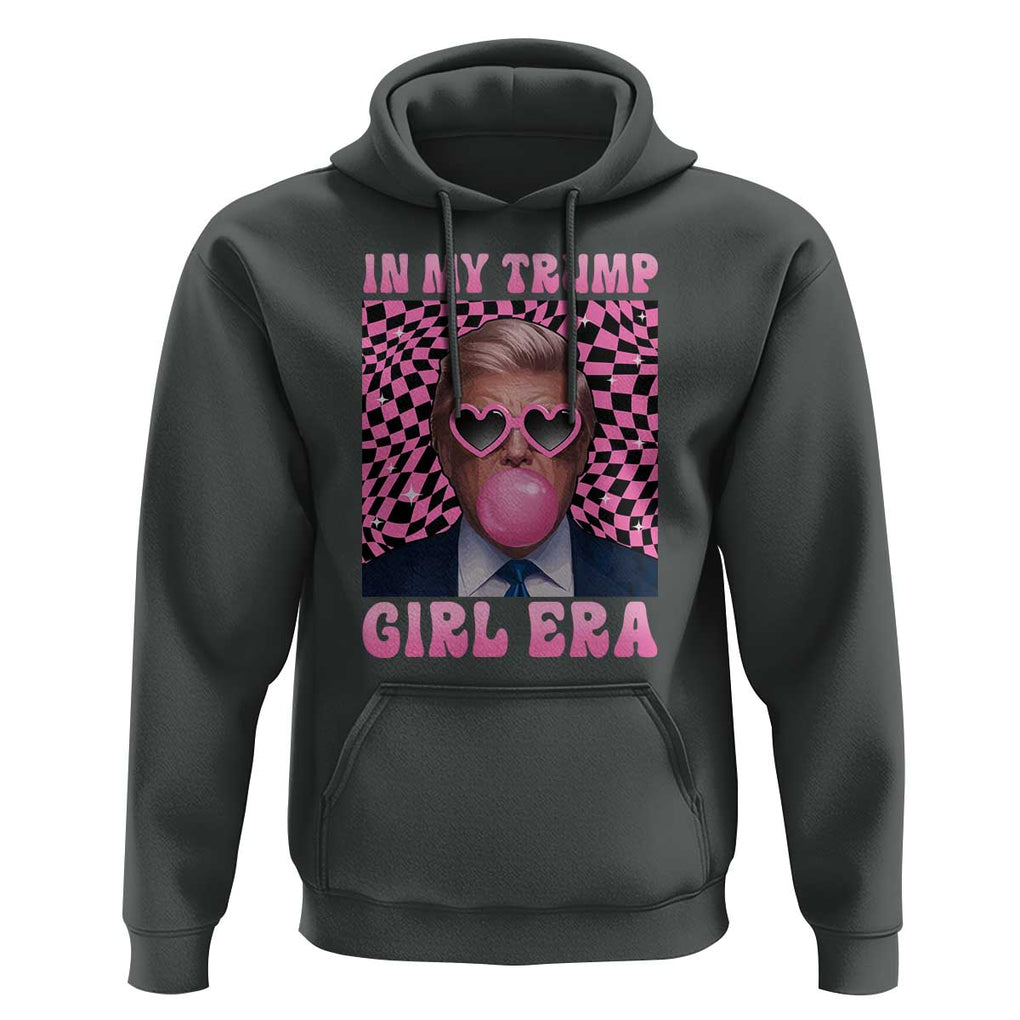 In My Trump Girl Era Hoodie Retro Groove Pink Bubble Gum Glasses TS11 Dark Heather Print Your Wear