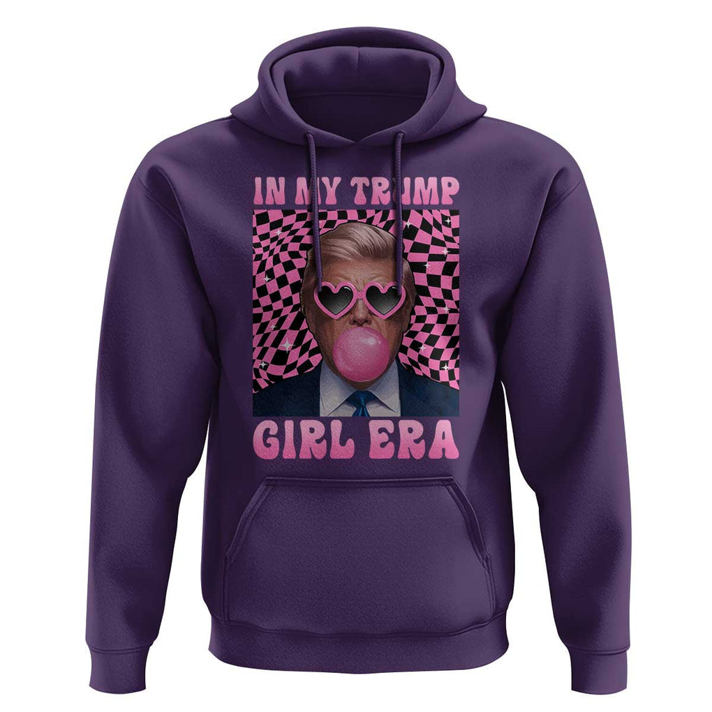 In My Trump Girl Era Hoodie Retro Groove Pink Bubble Gum Glasses TS11 Purple Print Your Wear