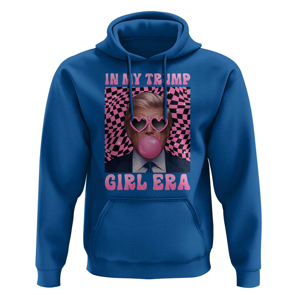 In My Trump Girl Era Hoodie Retro Groove Pink Bubble Gum Glasses TS11 Royal Blue Print Your Wear