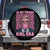 In My Trump Girl Era Spare Tire Cover Retro Groove Pink Bubble Gum Glasses TS11 No hole Black Print Your Wear