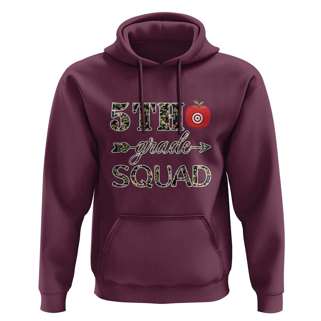 Funny Back To School Hunting Hoodie 5TH Grade Squad Camo Flag Apple Arrow TS11 Maroon Print Your Wear