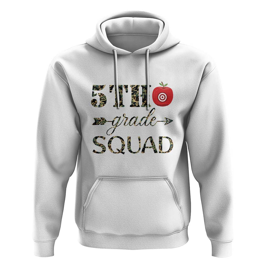 Funny Back To School Hunting Hoodie 5TH Grade Squad Camo Flag Apple Arrow TS11 White Print Your Wear