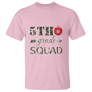Funny Back To School Hunting T Shirt 5TH Grade Squad Camo Flag Apple Arrow TS11 Light Pink Print Your Wear