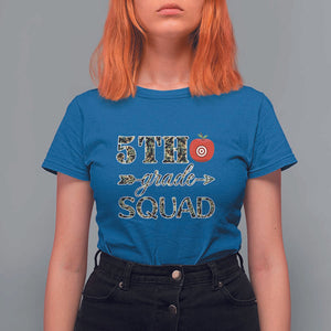 Funny Back To School Hunting T Shirt For Women 5TH Grade Squad Camo Flag Apple Arrow TS11 Royal Blue Print Your Wear