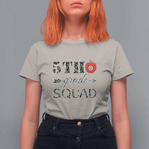 Funny Back To School Hunting T Shirt For Women 5TH Grade Squad Camo Flag Apple Arrow TS11 Sand Print Your Wear