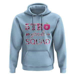 Funny Back To School Hunting Hoodie 5TH Grade Squad Pink Camo Flag Apple Arrow TS11 Light Blue Print Your Wear