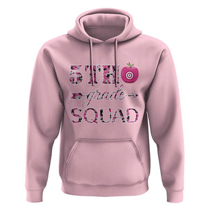 Funny Back To School Hunting Hoodie 5TH Grade Squad Pink Camo Flag Apple Arrow TS11 Light Pink Print Your Wear