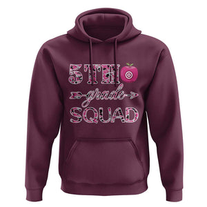Funny Back To School Hunting Hoodie 5TH Grade Squad Pink Camo Flag Apple Arrow TS11 Maroon Print Your Wear