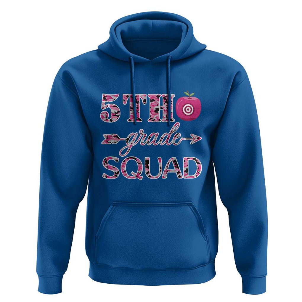 Funny Back To School Hunting Hoodie 5TH Grade Squad Pink Camo Flag Apple Arrow TS11 Royal Blue Print Your Wear