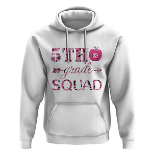 Funny Back To School Hunting Hoodie 5TH Grade Squad Pink Camo Flag Apple Arrow TS11 White Print Your Wear