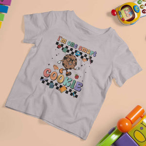 Funny Student T Shirt For Kid I'm One Smart Cookie Apple Book Ruler Pencil TS11 Ice Gray Print Your Wear