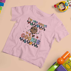 Funny Student T Shirt For Kid I'm One Smart Cookie Apple Book Ruler Pencil TS11 Light Pink Print Your Wear
