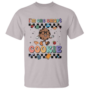 Funny Student T Shirt I'm One Smart Cookie Apple Book Ruler Pencil TS11 Ice Gray Print Your Wear
