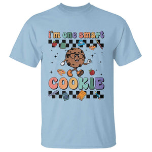 Funny Student T Shirt I'm One Smart Cookie Apple Book Ruler Pencil TS11 Light Blue Print Your Wear