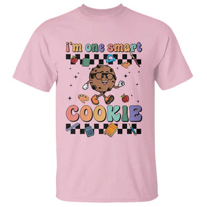 Funny Student T Shirt I'm One Smart Cookie Apple Book Ruler Pencil TS11 Light Pink Print Your Wear
