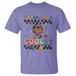 Funny Student T Shirt I'm One Smart Cookie Apple Book Ruler Pencil TS11 Violet Print Your Wear