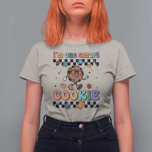 Funny Student T Shirt For Women I'm One Smart Cookie Apple Book Ruler Pencil TS11 Sand Print Your Wear