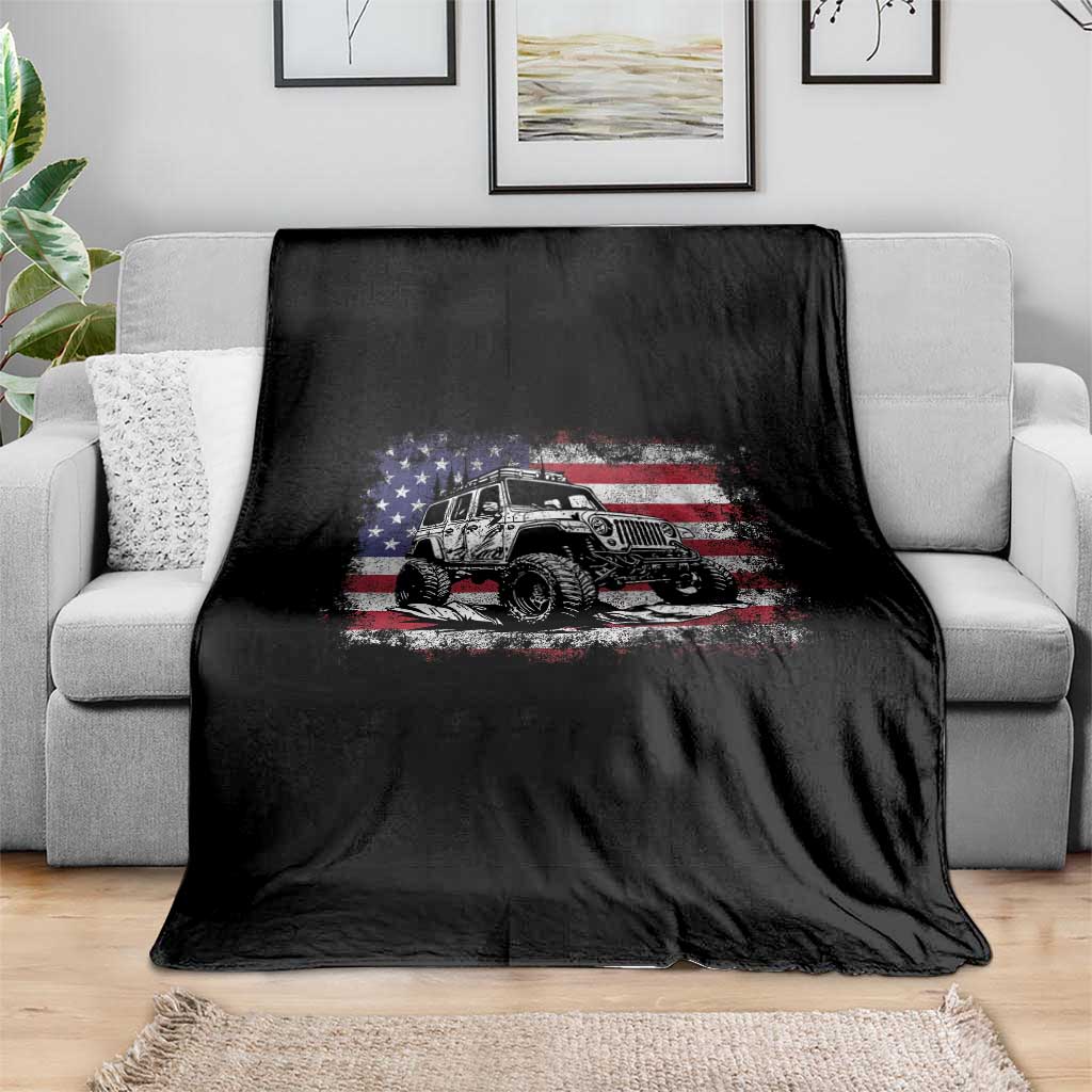 American Flag UTV Side By Side SXS Off Road Car Throw Blanket TS11 Print Your Wear