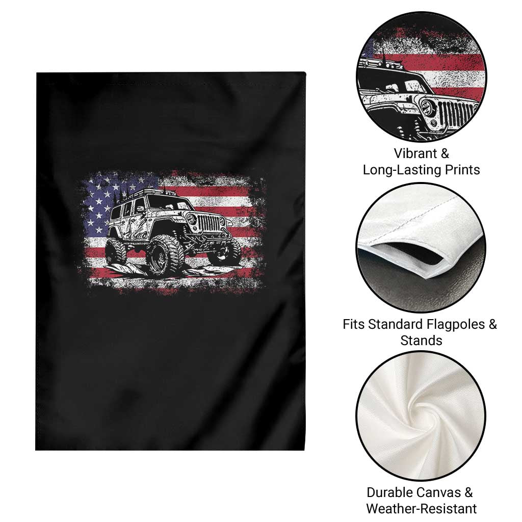 American Flag UTV Side By Side SXS Off Road Car Garden Flag TS11 Print Your Wear