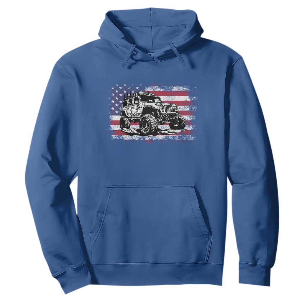 American Flag UTV Side By Side SXS Off Road Car Hoodie TS11 Royal Blue Print Your Wear