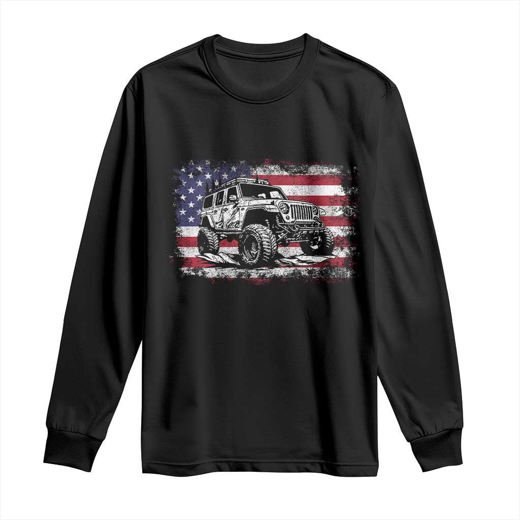 American Flag UTV Side By Side SXS Off Road Car Long Sleeve Shirt TS11 Black Print Your Wear