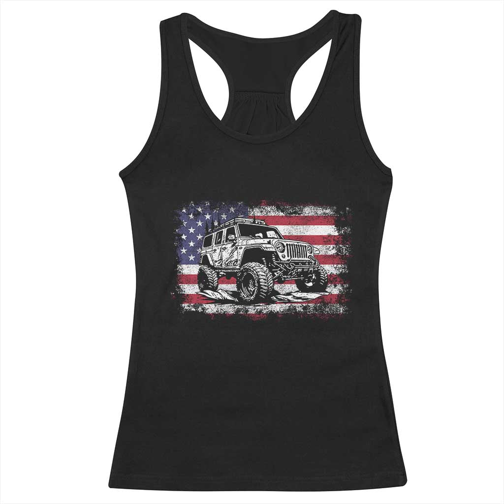 American Flag UTV Side By Side SXS Off Road Car Racerback Tank Top TS11 Black Print Your Wear