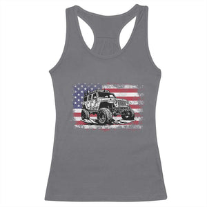 American Flag UTV Side By Side SXS Off Road Car Racerback Tank Top TS11 Charcoal Print Your Wear