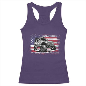 American Flag UTV Side By Side SXS Off Road Car Racerback Tank Top TS11 Purple Print Your Wear