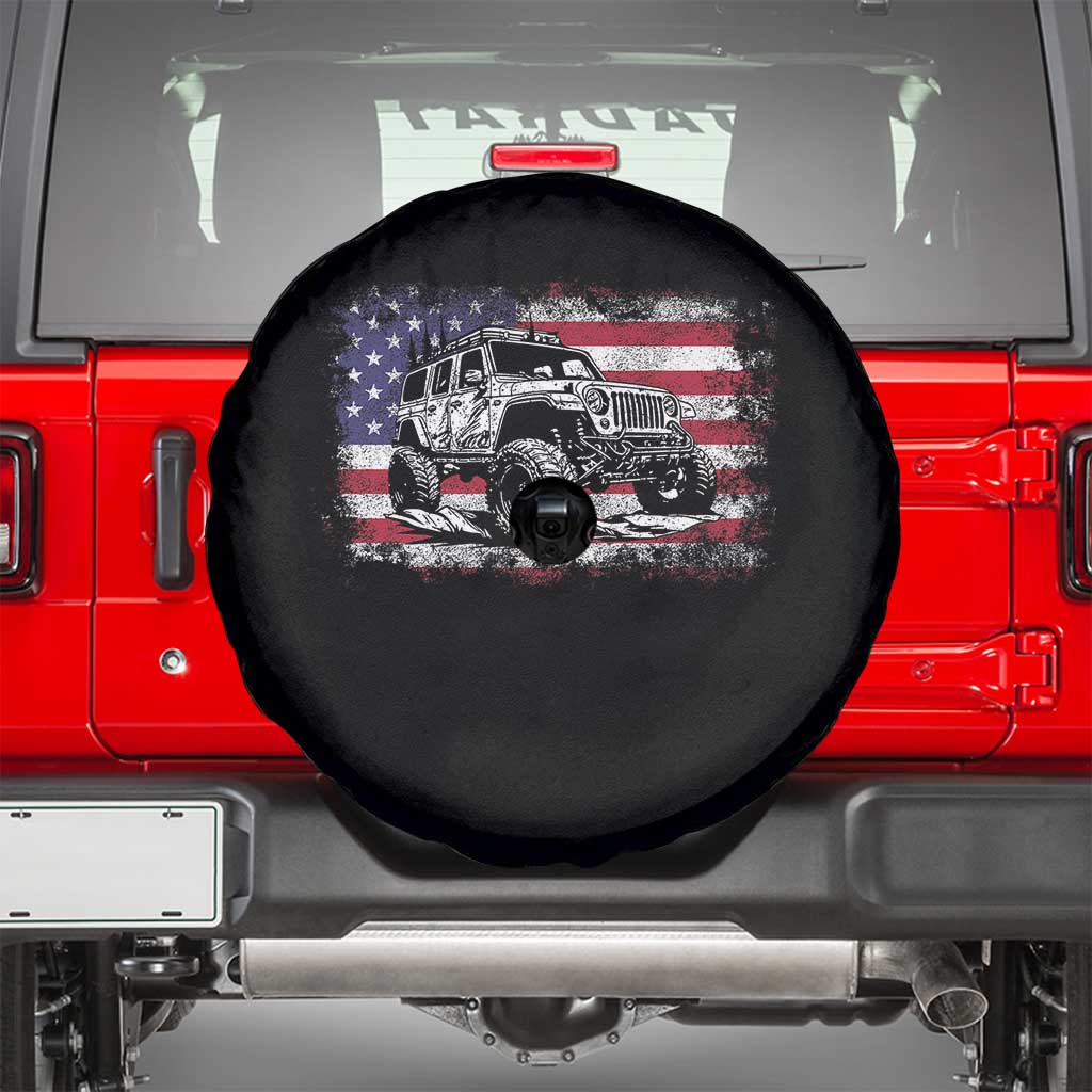 American Flag UTV Side By Side SXS Off Road Car Spare Tire Cover TS11 Black Print Your Wear