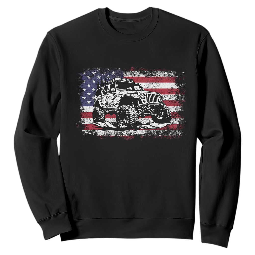 American Flag UTV Side By Side SXS Off Road Car Sweatshirt TS11 Black Print Your Wear