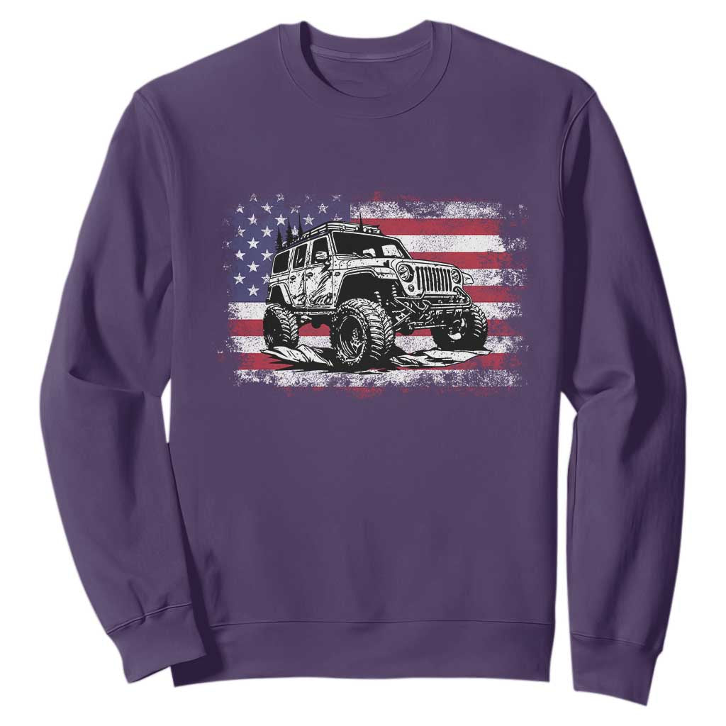American Flag UTV Side By Side SXS Off Road Car Sweatshirt TS11 Purple Print Your Wear