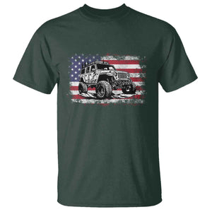 American Flag UTV Side By Side SXS Off Road Car T Shirt TS11 Dark Forest Green Print Your Wear