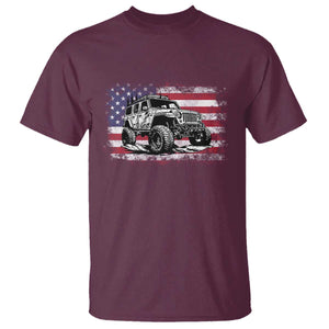 American Flag UTV Side By Side SXS Off Road Car T Shirt TS11 Maroon Print Your Wear