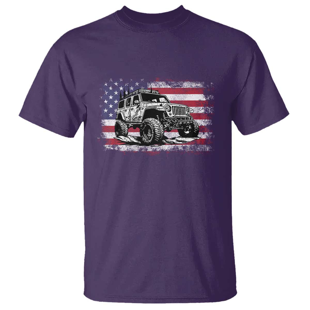 American Flag UTV Side By Side SXS Off Road Car T Shirt TS11 Purple Print Your Wear