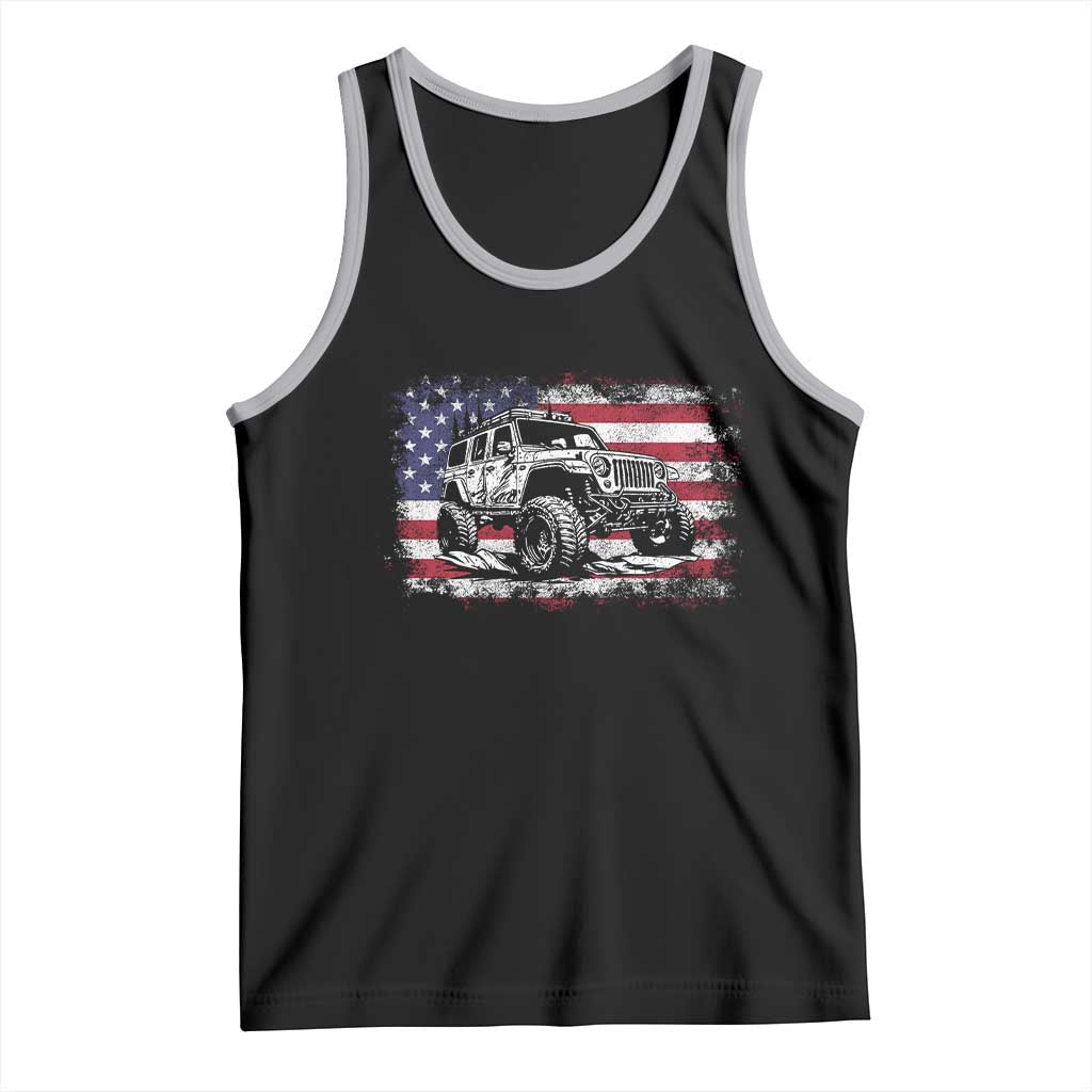 American Flag UTV Side By Side SXS Off Road Car Tank Top TS11 Black Athletic Heather Print Your Wear