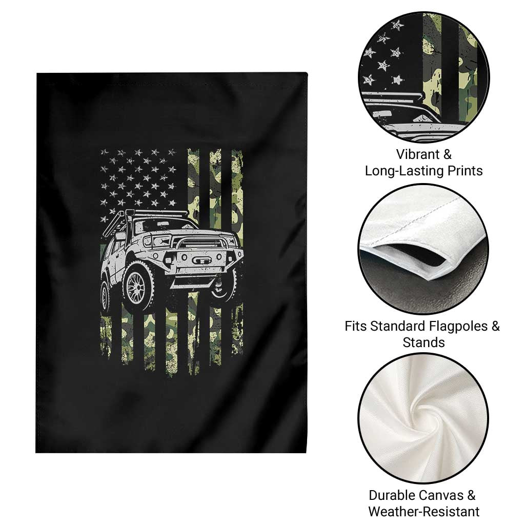 Camouflage American Flag UTV Side By Side SXS Off Road Car Garden Flag TS11 Print Your Wear