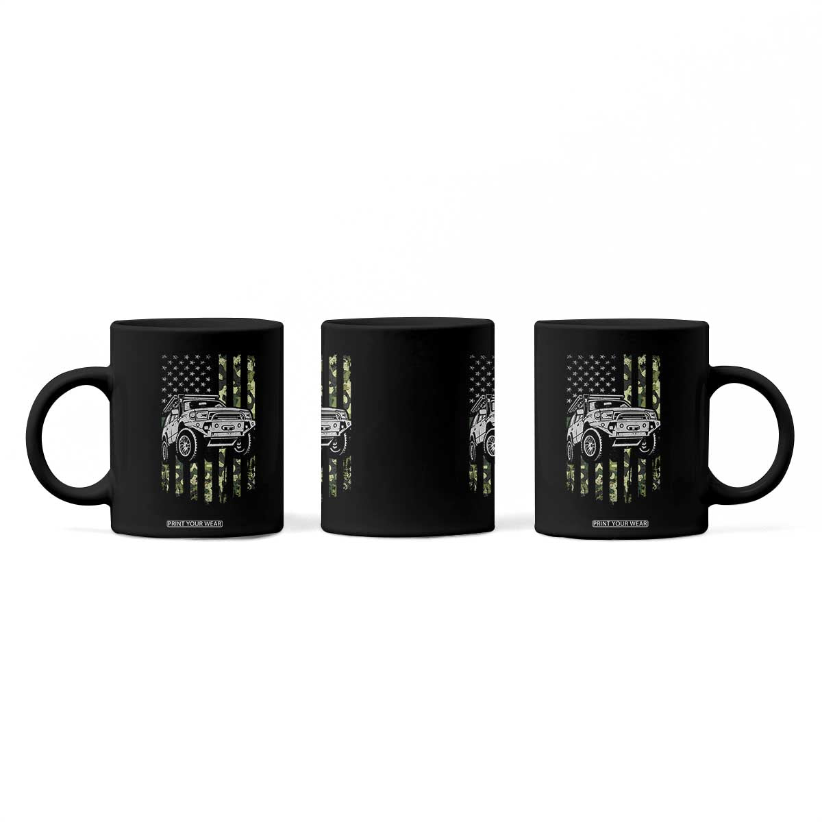 Camouflage American Flag UTV Side By Side SXS Off Road Car Coffee Mug TS11 Print Your Wear