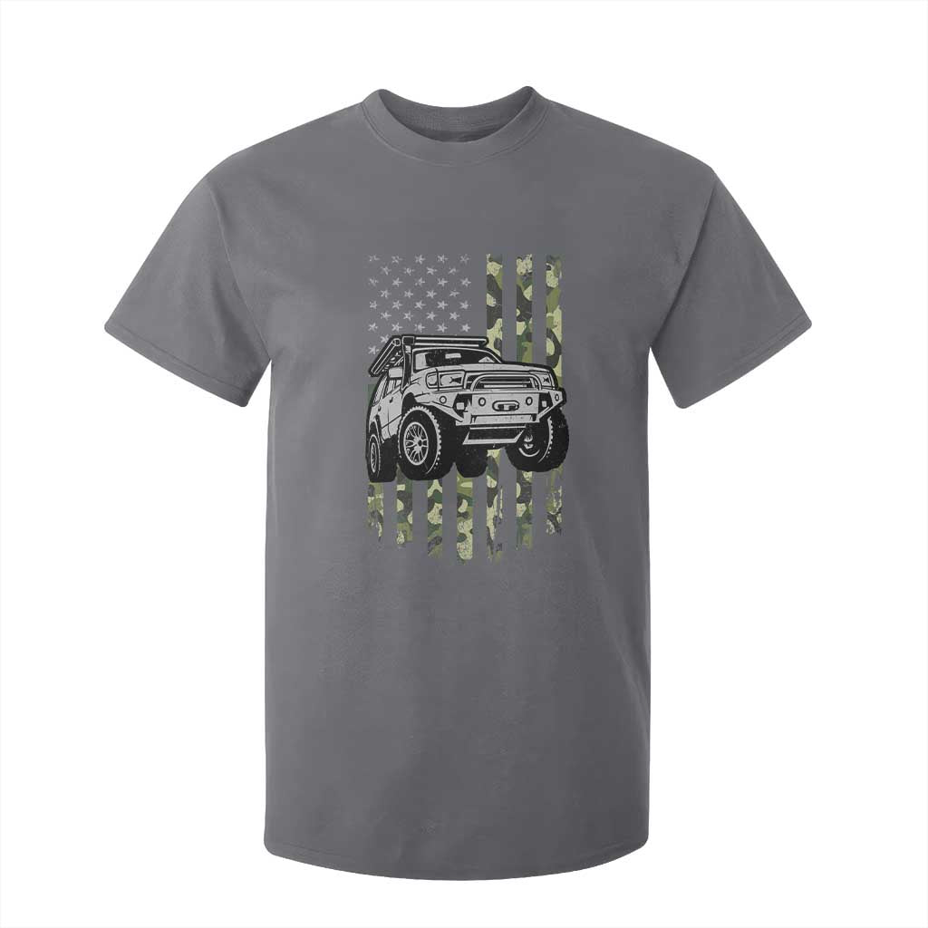Camouflage American Flag UTV Side By Side SXS Off Road Car T Shirt For Kid TS11 Charcoal Print Your Wear