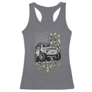 Camouflage American Flag UTV Side By Side SXS Off Road Car Racerback Tank Top TS11 Charcoal Print Your Wear