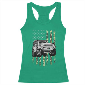 Camouflage American Flag UTV Side By Side SXS Off Road Car Racerback Tank Top TS11 Irish Green Print Your Wear