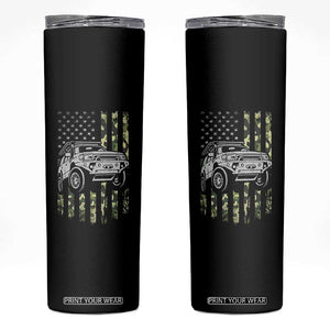 Camouflage American Flag UTV Side By Side SXS Off Road Car Skinny Tumbler TS11 Black Print Your Wear