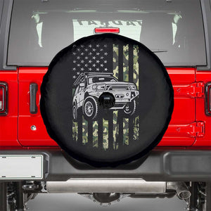 Camouflage American Flag UTV Side By Side SXS Off Road Car Spare Tire Cover TS11 Black Print Your Wear