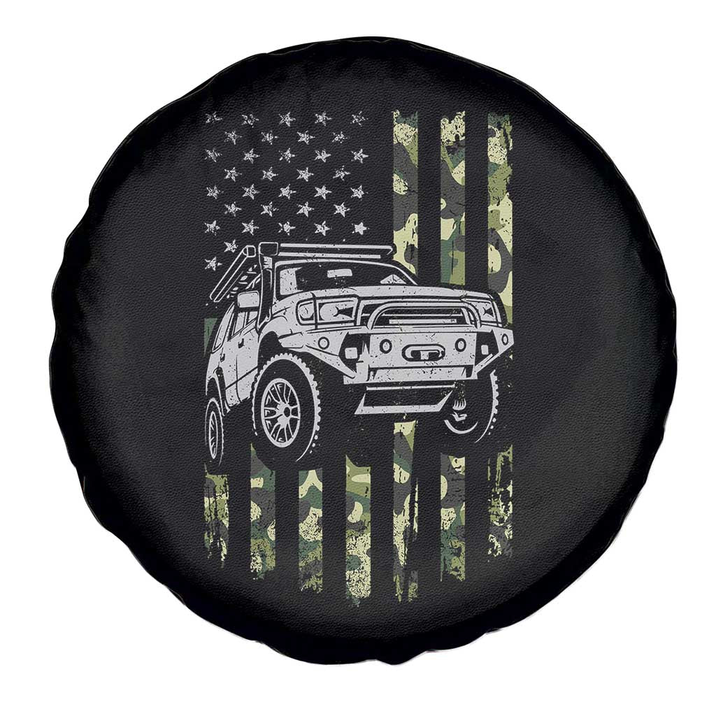 Camouflage American Flag UTV Side By Side SXS Off Road Car Spare Tire Cover TS11 Print Your Wear
