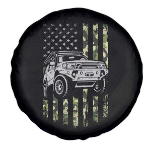 Camouflage American Flag UTV Side By Side SXS Off Road Car Spare Tire Cover TS11 Print Your Wear