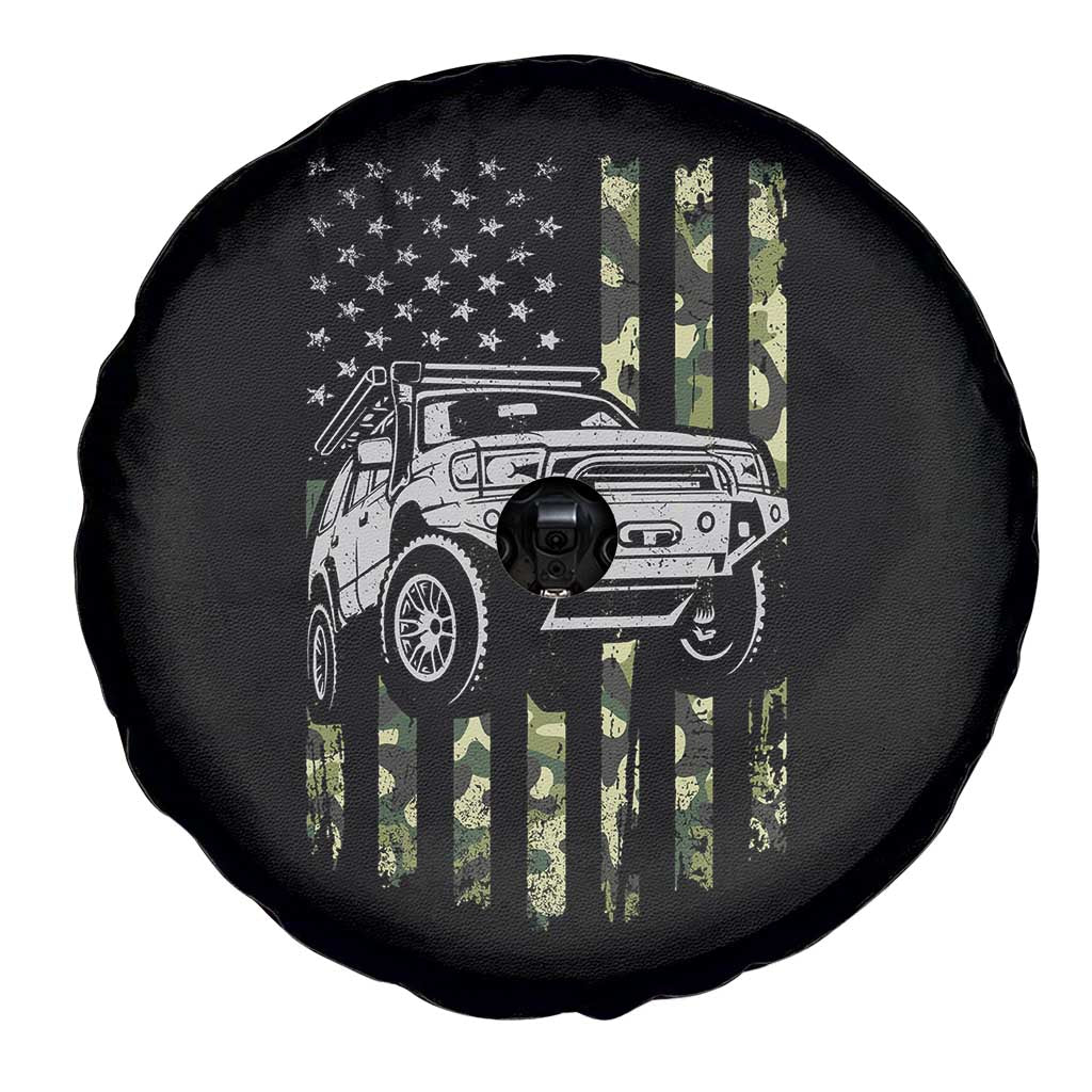 Camouflage American Flag UTV Side By Side SXS Off Road Car Spare Tire Cover TS11 Print Your Wear
